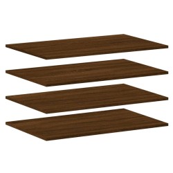 vidaXL Estantes pared 4 uds madera ingeniería marrón roble 80x50x1,5cm