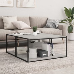 vidaXL Estantes pared 4 uds madera ingeniería gris Sonoma 80x50x1,5 cm