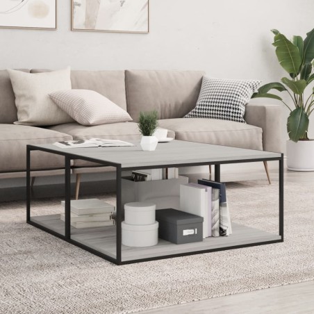 vidaXL Estantes pared 4 uds madera ingeniería gris Sonoma 80x50x1,5 cm