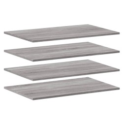 vidaXL Estantes pared 4 uds madera ingeniería gris Sonoma 80x50x1,5 cm