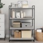 vidaXL Estantes pared 4 uds madera ingeniería gris Sonoma 80x50x1,5 cm