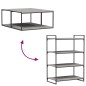 vidaXL Estantes pared 4 uds madera ingeniería gris Sonoma 80x50x1,5 cm