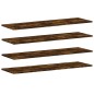 vidaXL Estantes pared 4 uds madera ingeniería roble humo 100x30x1,5 cm vidaXL Estantes pared 4 uds madera ingeniería roble humo 100x30x1,5 cm
