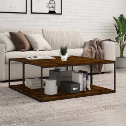 vidaXL Estantes pared 4 uds madera ingeniería roble humo 100x50x1,5 cm