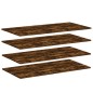 vidaXL Estantes pared 4 uds madera ingeniería roble humo 100x50x1,5 cm