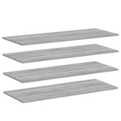 vidaXL Estantes pared 4 uds madera ingeniería gris Sonoma 100x40x1,5cm