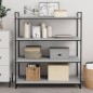 vidaXL Estantes pared 4 uds madera ingeniería gris Sonoma 100x40x1,5cm vidaXL Estantes pared 4 uds madera ingeniería gris Sonoma 100x40x1,5cm