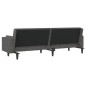 vidaXL Sofá cama de 2 plazas con dos almohadas tela gris oscuro vidaXL Sofá cama de 2 plazas con dos almohadas tela gris oscuro