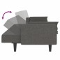 vidaXL Sofá cama de 2 plazas con dos almohadas tela gris oscuro vidaXL Sofá cama de 2 plazas con dos almohadas tela gris oscuro