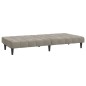 vidaXL Sofá cama de 2 plazas terciopelo gris claro