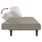 vidaXL Sofá cama de 2 plazas terciopelo gris claro
