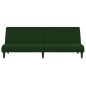 vidaXL Sofá cama de 2 plazas terciopelo verde oscuro vidaXL Sofá cama de 2 plazas terciopelo verde oscuro