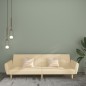 vidaXL Sofá cama de 2 plazas tela color crema vidaXL Sofá cama de 2 plazas tela color crema
