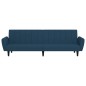 vidaXL Sofá cama de 2 plazas terciopelo azul vidaXL Sofá cama de 2 plazas terciopelo azul