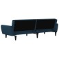vidaXL Sofá cama de 2 plazas terciopelo azul vidaXL Sofá cama de 2 plazas terciopelo azul