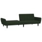 vidaXL Sofá cama de 2 plazas terciopelo verde oscuro vidaXL Sofá cama de 2 plazas terciopelo verde oscuro
