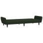 vidaXL Sofá cama de 2 plazas terciopelo verde oscuro vidaXL Sofá cama de 2 plazas terciopelo verde oscuro