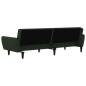 vidaXL Sofá cama de 2 plazas terciopelo verde oscuro vidaXL Sofá cama de 2 plazas terciopelo verde oscuro