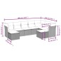 vidaXL Set de muebles de jardín 9 pzas y cojines ratán sintético gris vidaXL Set de muebles de jardín 9 pzas y cojines ratán sintético gris