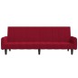 vidaXL Sofá cama de 2 plazas terciopelo color vino tinto vidaXL Sofá cama de 2 plazas terciopelo color vino tinto