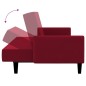 vidaXL Sofá cama de 2 plazas terciopelo color vino tinto vidaXL Sofá cama de 2 plazas terciopelo color vino tinto
