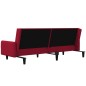 vidaXL Sofá cama de 2 plazas terciopelo color vino tinto vidaXL Sofá cama de 2 plazas terciopelo color vino tinto