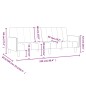 vidaXL Sofá cama de 2 plazas terciopelo color vino tinto vidaXL Sofá cama de 2 plazas terciopelo color vino tinto
