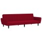 vidaXL Sofá cama de 2 plazas terciopelo color vino tinto vidaXL Sofá cama de 2 plazas terciopelo color vino tinto