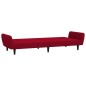 vidaXL Sofá cama de 2 plazas terciopelo color vino tinto vidaXL Sofá cama de 2 plazas terciopelo color vino tinto