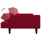vidaXL Sofá cama de 2 plazas terciopelo color vino tinto vidaXL Sofá cama de 2 plazas terciopelo color vino tinto