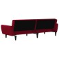 vidaXL Sofá cama de 2 plazas terciopelo color vino tinto vidaXL Sofá cama de 2 plazas terciopelo color vino tinto