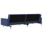 vidaXL Sofá cama de 2 plazas con dos almohadas tela azul vidaXL Sofá cama de 2 plazas con dos almohadas tela azul
