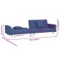 vidaXL Sofá cama de 2 plazas con dos almohadas tela azul vidaXL Sofá cama de 2 plazas con dos almohadas tela azul