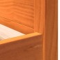 vidaXL Sofá cama de madera maciza de pino marrón cera 100x200 cm