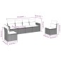 vidaXL Set de muebles de jardín 6 pzas y cojines ratán sintético gris vidaXL Set de muebles de jardín 6 pzas y cojines ratán sintético gris