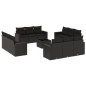 vidaXL Set de sofás de jardín y cojines 13 pzas ratán sintético negro vidaXL Set de sofás de jardín y cojines 13 pzas ratán sintético negro