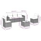 vidaXL Set de muebles de jardín 6 pzas y cojines ratán sintético gris