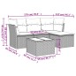 vidaXL Juego de sofás jardín con cojines 5 pzas ratán sintético gris vidaXL Juego de sofás jardín con cojines 5 pzas ratán sintético gris