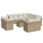vidaXL Set de sofás de jardín 12 pzas y cojines ratán sintético marrón vidaXL Set de sofás de jardín 12 pzas y cojines ratán sintético marrón