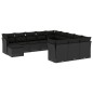 vidaXL Set de sofás de jardín 12 piezas cojines ratán sintético negro vidaXL Set de sofás de jardín 12 piezas cojines ratán sintético negro