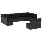 vidaXL Set de sofás de jardín 12 piezas cojines ratán sintético negro vidaXL Set de sofás de jardín 12 piezas cojines ratán sintético negro