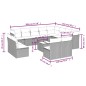 vidaXL Set sofás de jardín con cojines 13 piezas ratán sintético gris vidaXL Set sofás de jardín con cojines 13 piezas ratán sintético gris