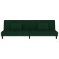 vidaXL Sofá cama de 2 plazas con dos almohadas terciopelo verde oscuro vidaXL Sofá cama de 2 plazas con dos almohadas terciopelo verde oscuro
