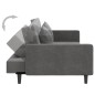 vidaXL Sofá cama de 2 plazas con dos almohadas terciopelo gris oscuro vidaXL Sofá cama de 2 plazas con dos almohadas terciopelo gris oscuro