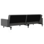 vidaXL Sofá cama de 2 plazas con dos almohadas terciopelo gris oscuro vidaXL Sofá cama de 2 plazas con dos almohadas terciopelo gris oscuro