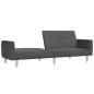 vidaXL Sofá cama de 2 plazas tela gris oscuro vidaXL Sofá cama de 2 plazas tela gris oscuro
