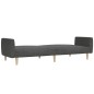 vidaXL Sofá cama de 2 plazas tela gris oscuro vidaXL Sofá cama de 2 plazas tela gris oscuro