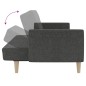 vidaXL Sofá cama de 2 plazas tela gris oscuro vidaXL Sofá cama de 2 plazas tela gris oscuro