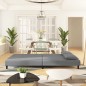 vidaXL Sofá cama de 2 plazas con dos almohadas terciopelo gris claro vidaXL Sofá cama de 2 plazas con dos almohadas terciopelo gris claro