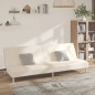 vidaXL Sofá cama de 2 plazas tela color crema vidaXL Sofá cama de 2 plazas tela color crema